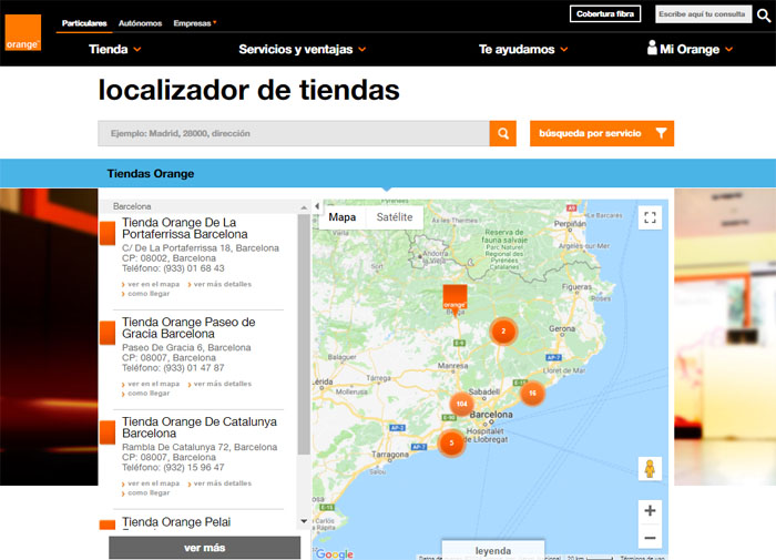 Tiendas Orange en Barcelona, Madrid o cualquier otra ubicación